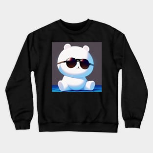 Sunglasses Baby Polar Bear Chilling Crewneck Sweatshirt